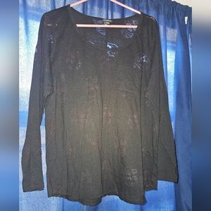Torrid Black Long Sleeve Blouse